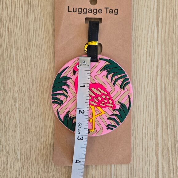 NEW With Tags - Pink Flamingo Silicone Luggage Tag - Name ID Card - Spot Luggage - Picture 8 of 8